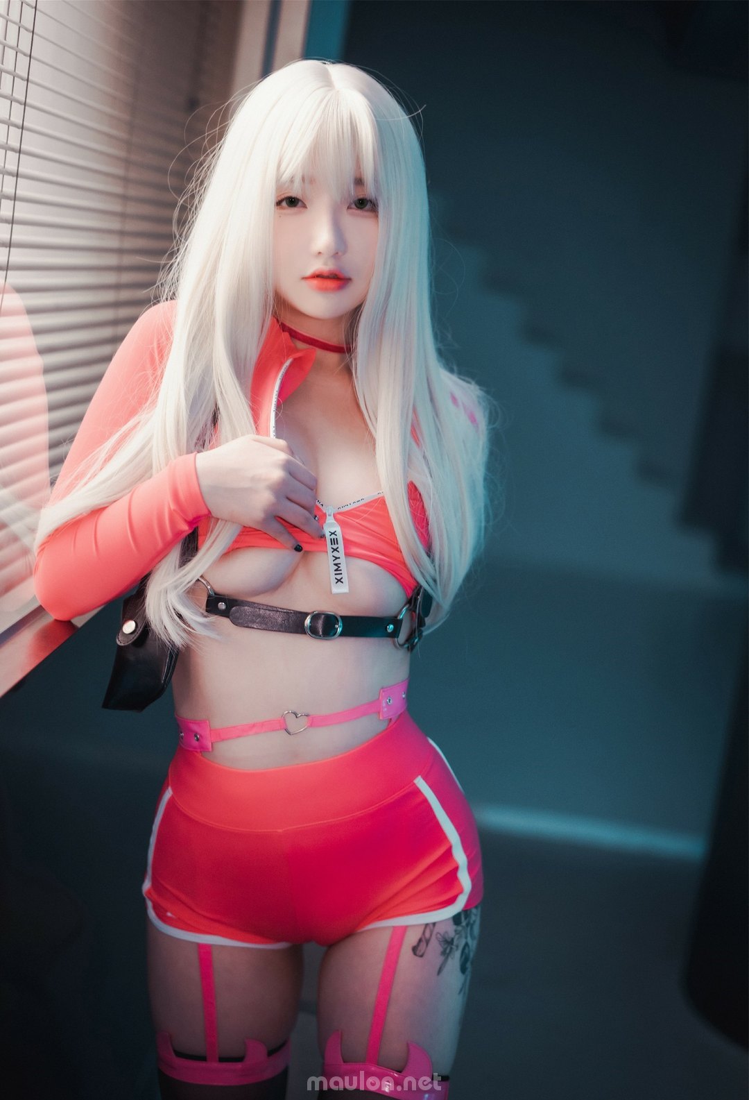Clip Hot Nè - Ảnh sex Thiên thần tóc trắng cosplay Squid Game